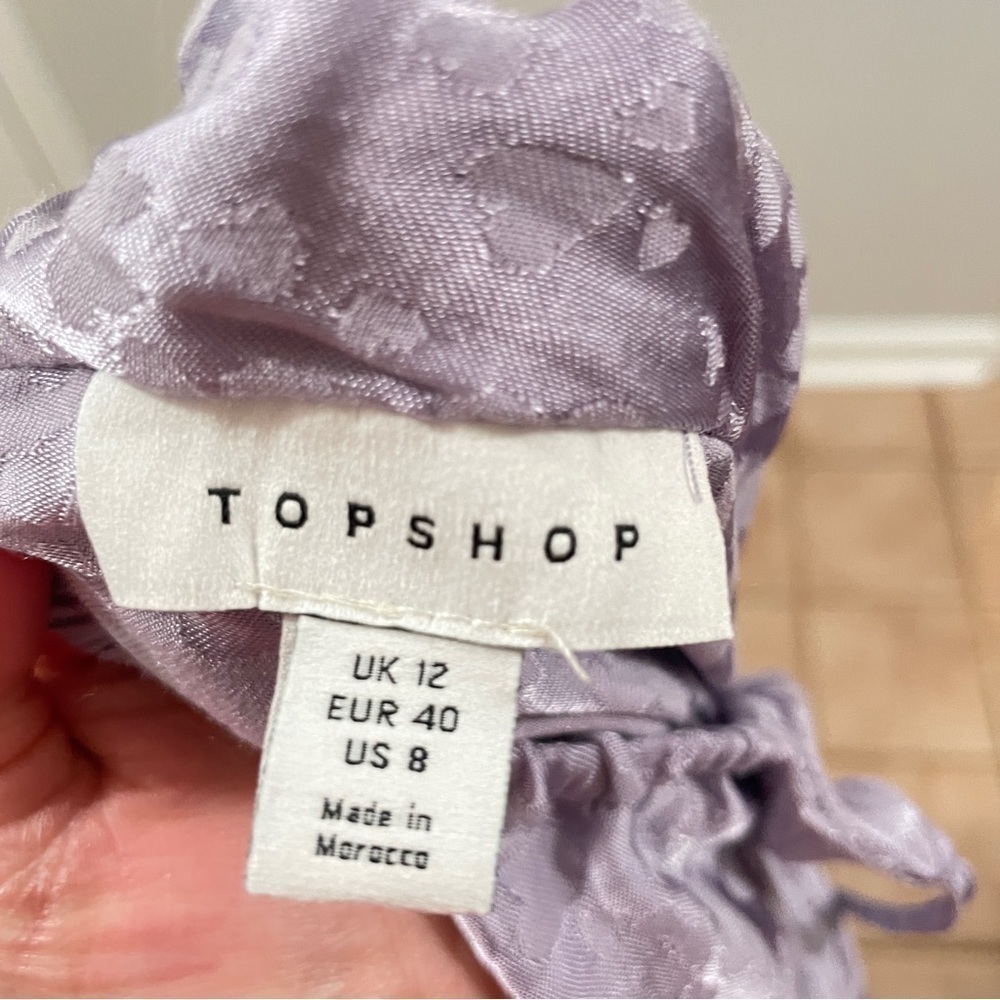 NEW TOPSHOP Heart Jacquard Satin Slip Dress Size 8 NWOT - Picture 10 of 10